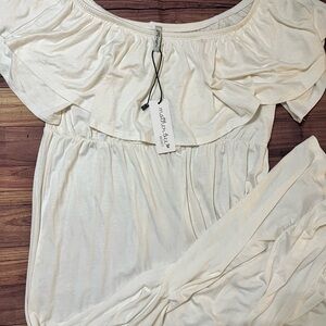 Mother Bee Maternity Cream Dress